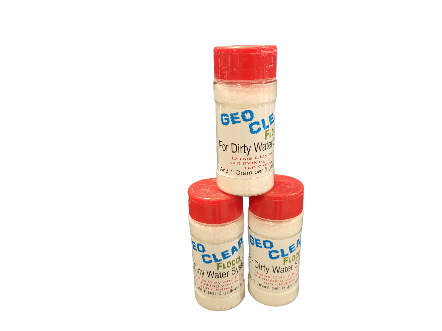 Geo Clear Water Floc 3 Pack for Muddy and Clay filled Water Prospecting Gold